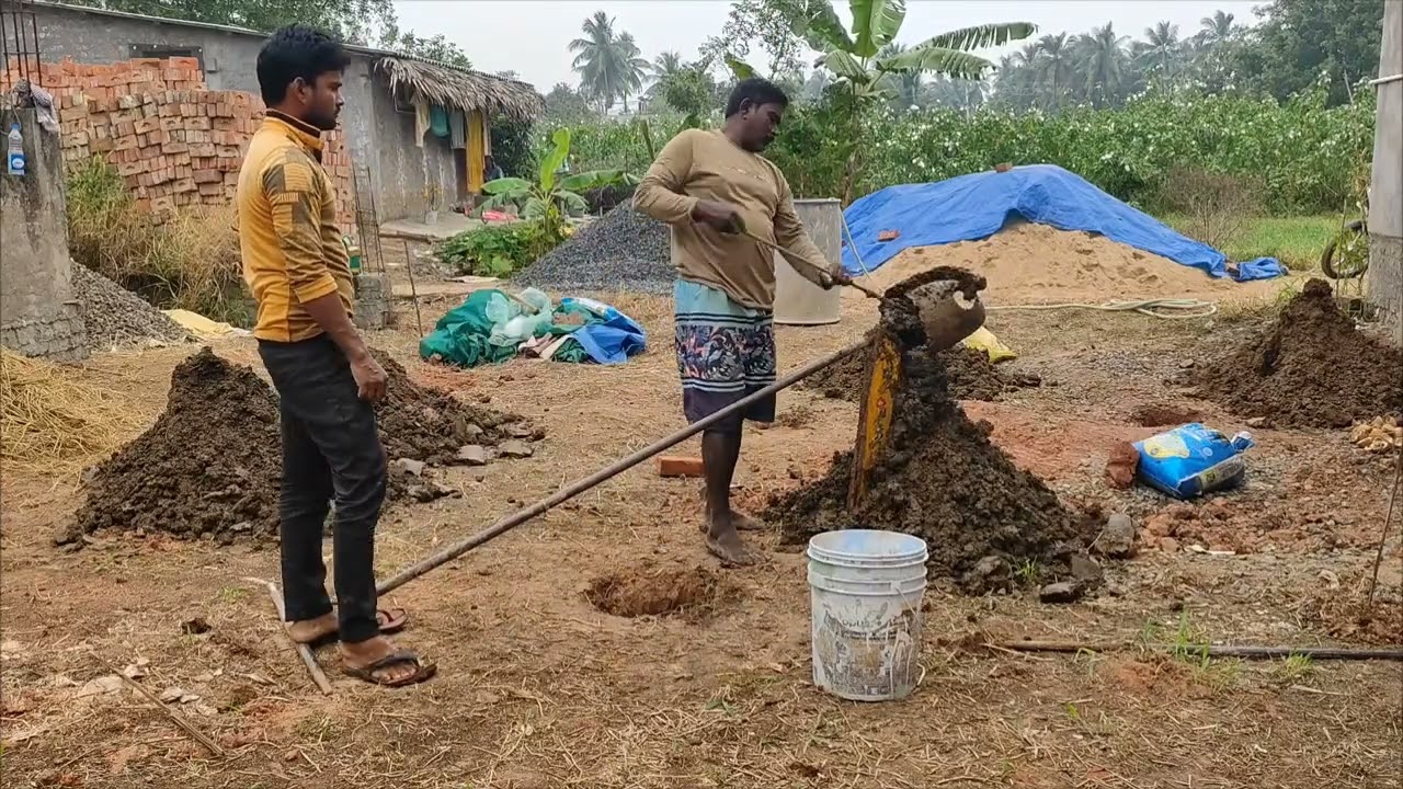 How to make Round Holes for round piller in ground Part-1