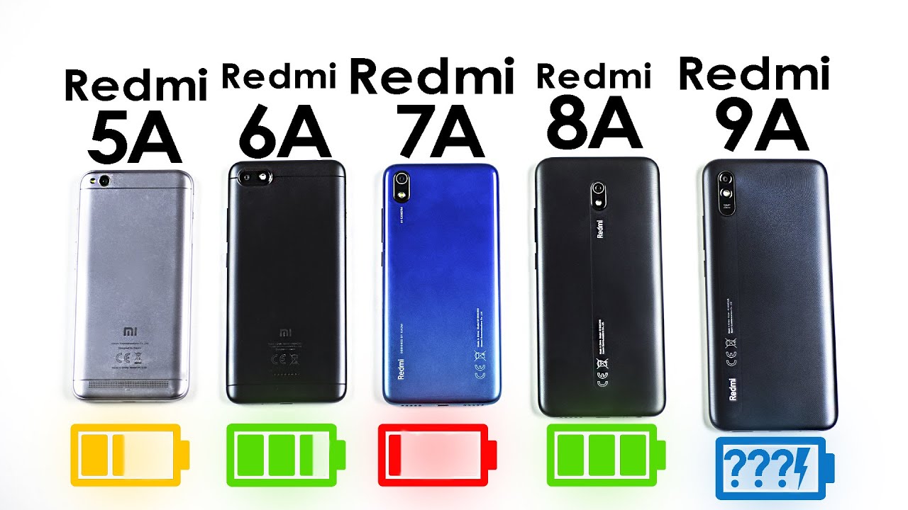 Redmi 9A vs Redmi 8A vs Redmi 7A vs Redmi 6A vs Redmi 5A 🔋 КТО ДОЛЬШЕ #4