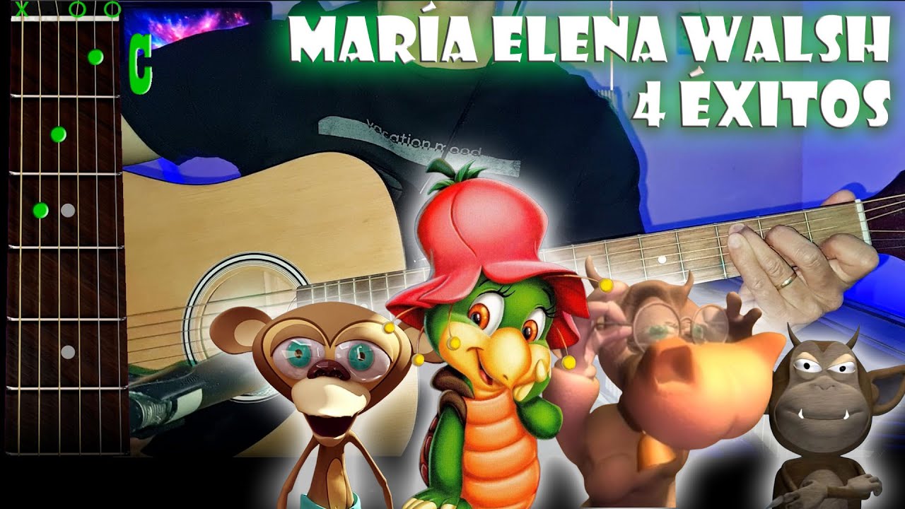 Cuatro Éxitos de María Elena Walsh | Guitarra MIX | Acordes | Tutorial | Cover