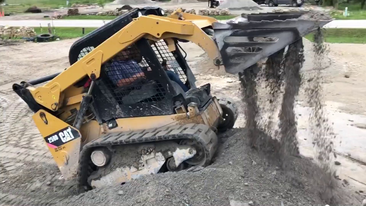 using a skeleton bucket / rock bucket on a skid steer