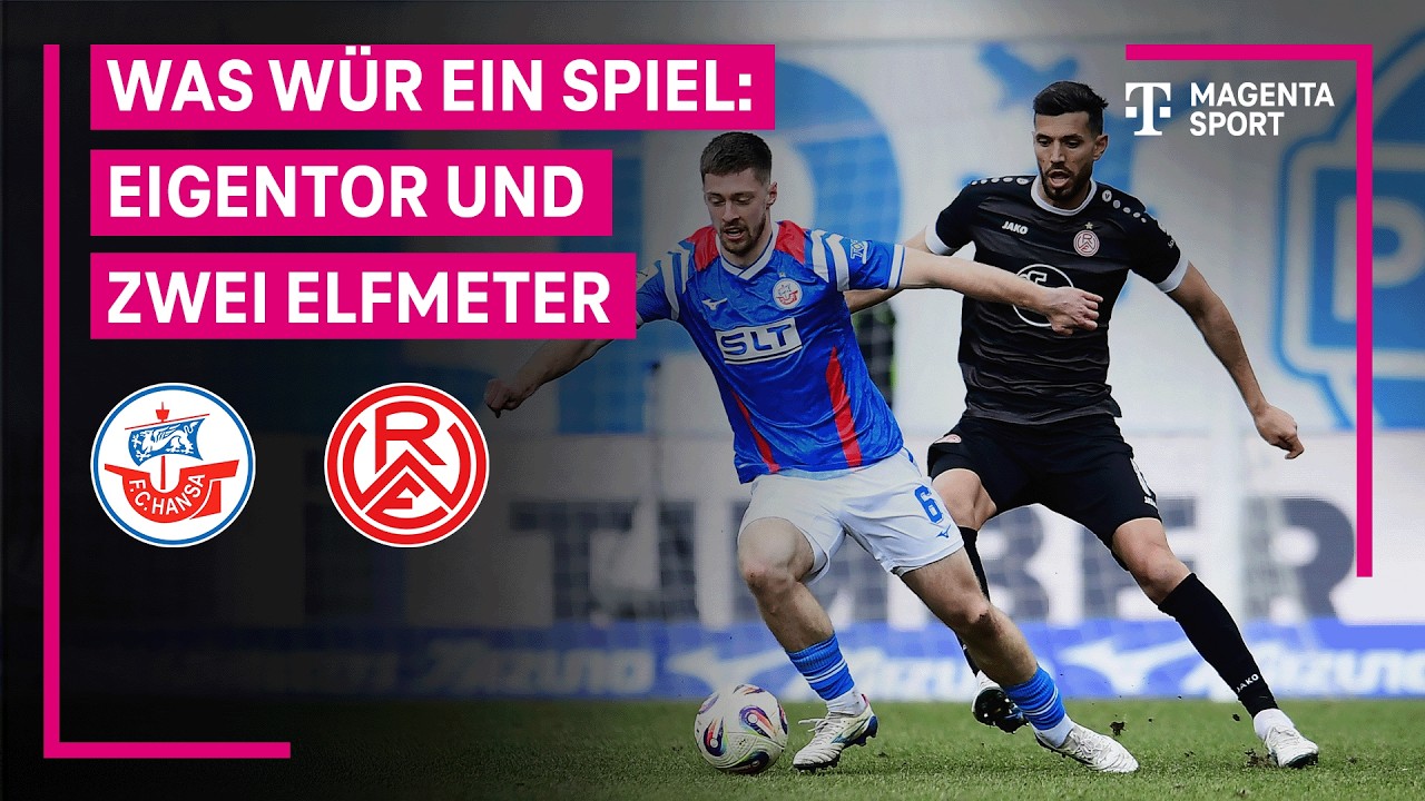 F.C. Hansa Rostock - Rot-Weiss Essen, Highlights mit Live-Kommentar | 3. Liga | MAGENTA SPORT