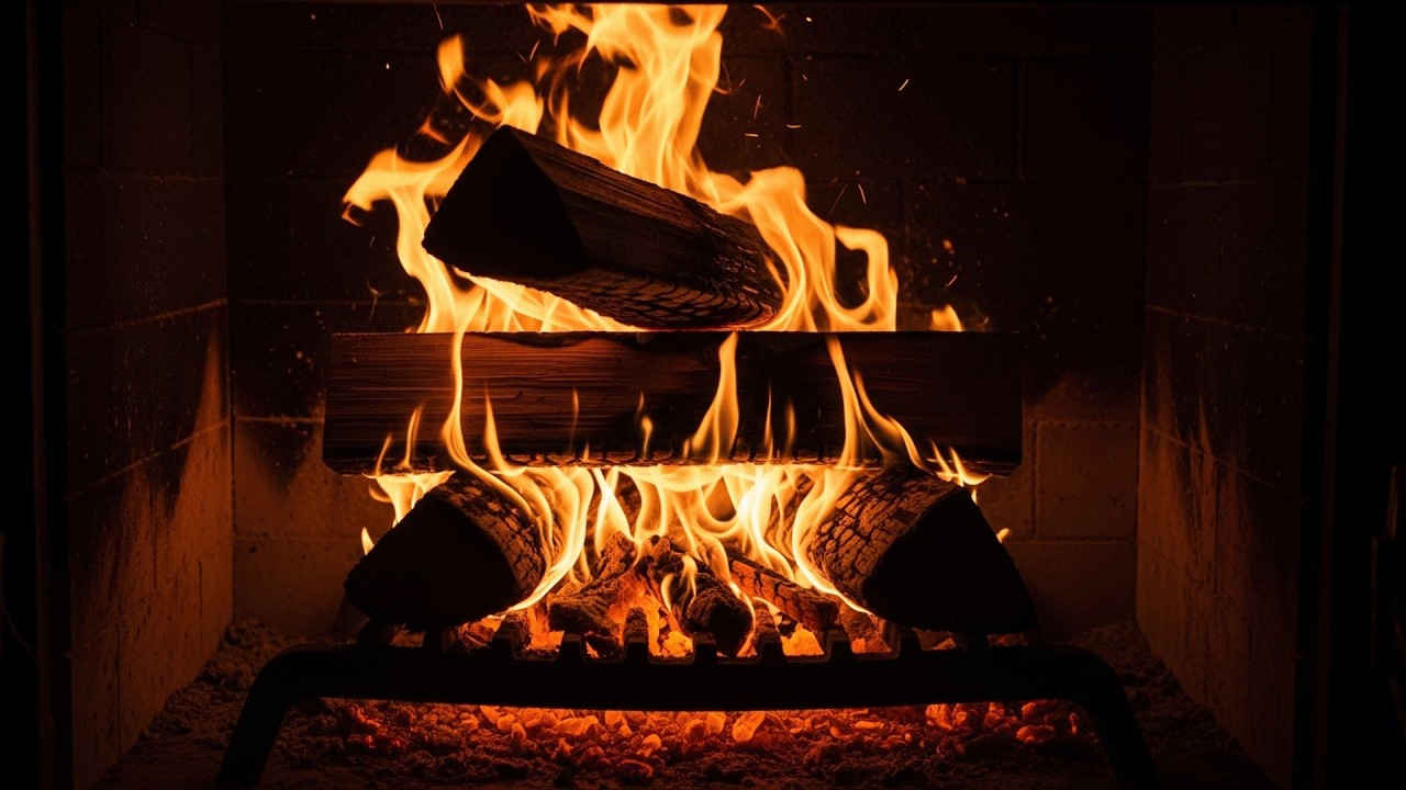 Cozy Crackling Fireplace Sounds ⏐Warm Fire Ambience for Sleep & Relaxation ⏐No Ads