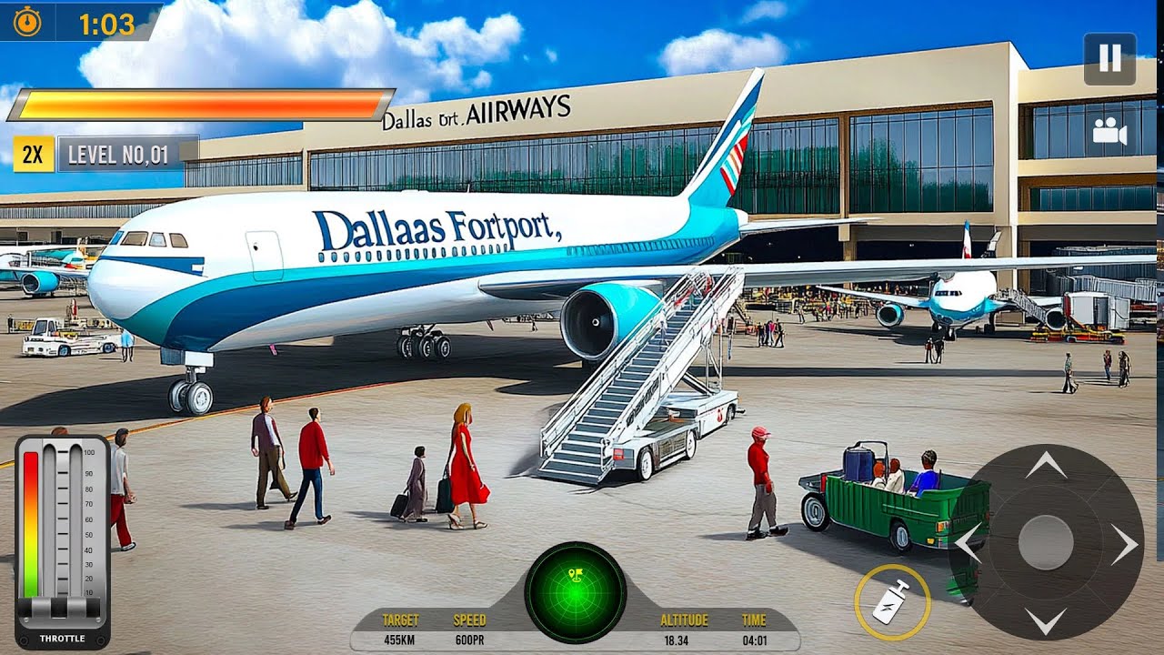 Learn How To Flight Airplane City Pilot Simulator Game || Android Game play||3D