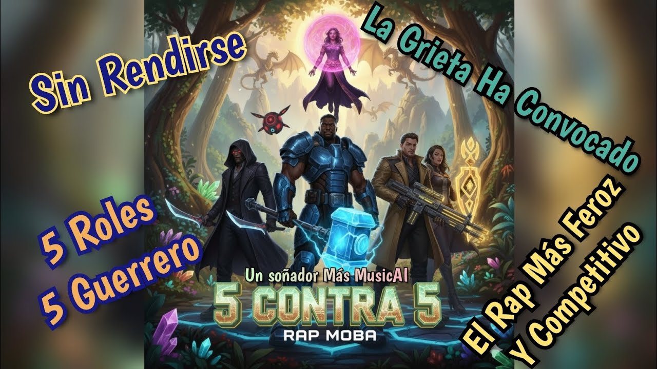 RAP MOBA - 5 CONTRA 5 - (RAP DE LOS JUEGOS COMPETITIVO DE MOBA) 5 ROLES