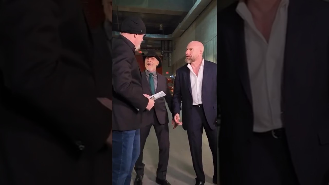 Shawn Michaels, The Undertaker and Triple H at Worlds Collide 🔥 #wwe #shorts