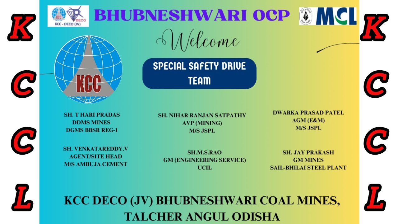 KCCL || BHUBANESWARI MINES || TALCHER || MCL || SPECIAL SAFETY DRIVE TEAM || DGMS TEAM || COAL MINES