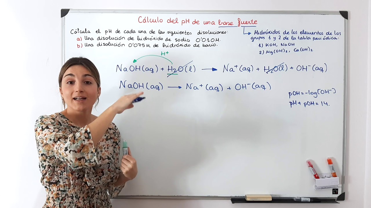 Cálculo del pH de una base fuerte