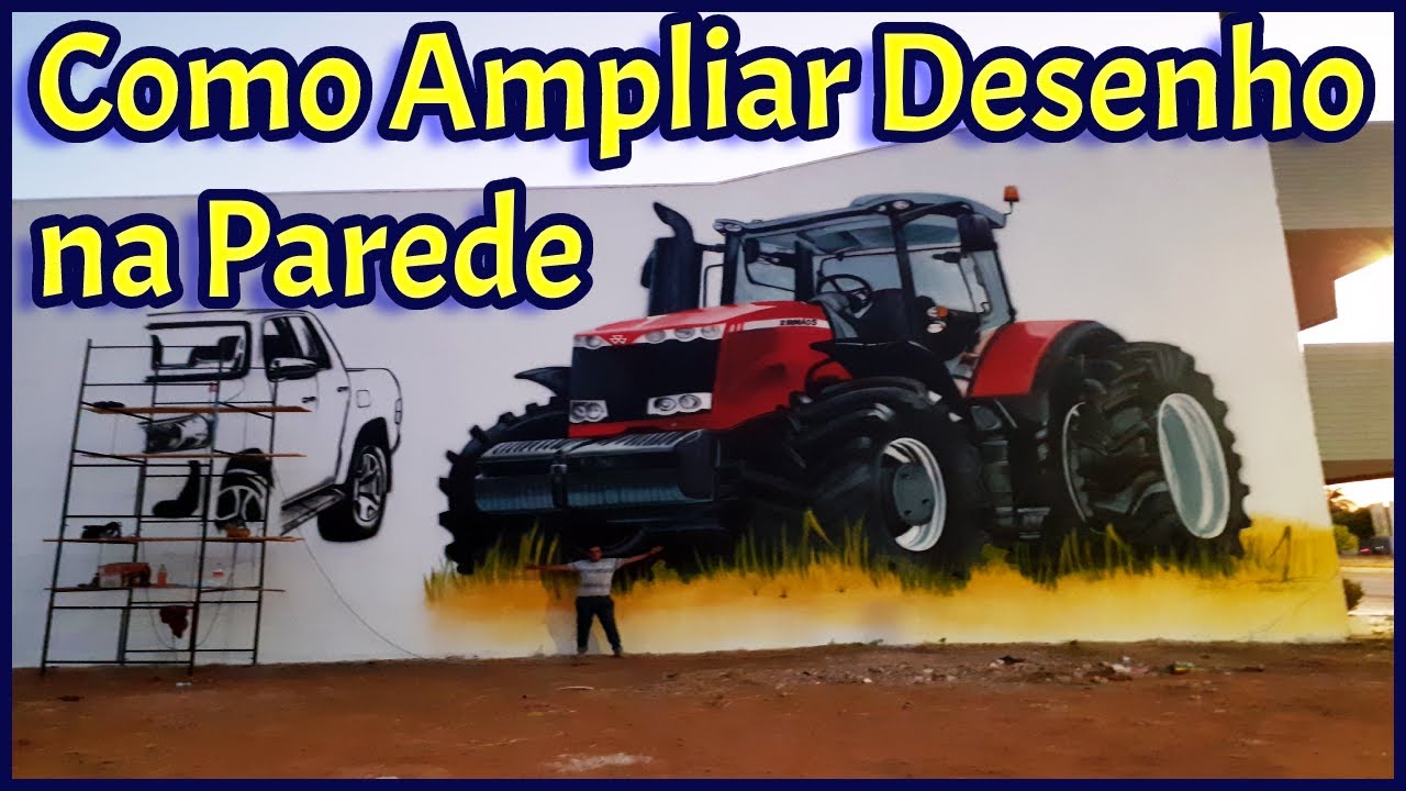 como ampliar desenho na parede !