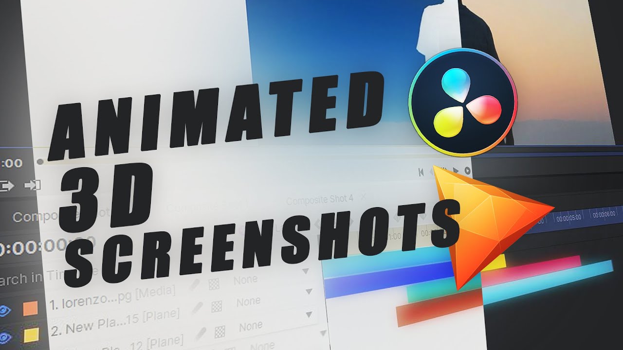 How to create 3D animated screenshots | Hitfilm Express & DaVinci Resolve Tutorial