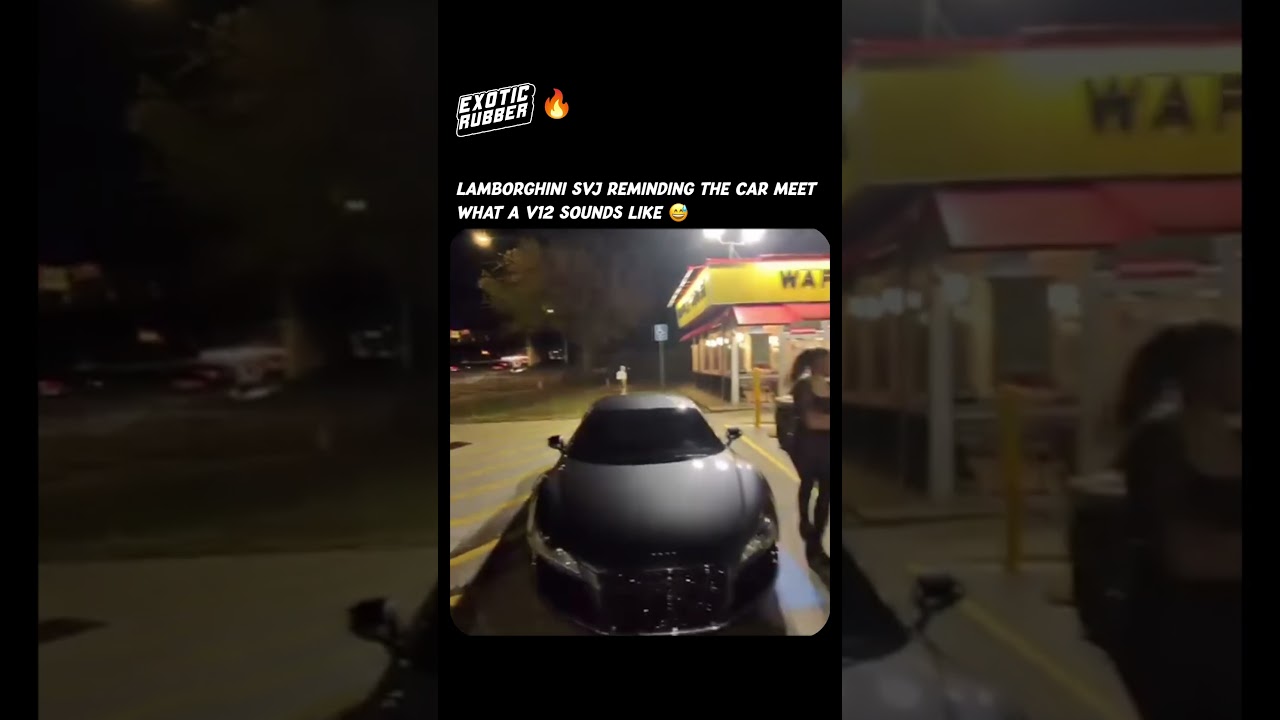 When a V12 Lamborghini leaves a car meet