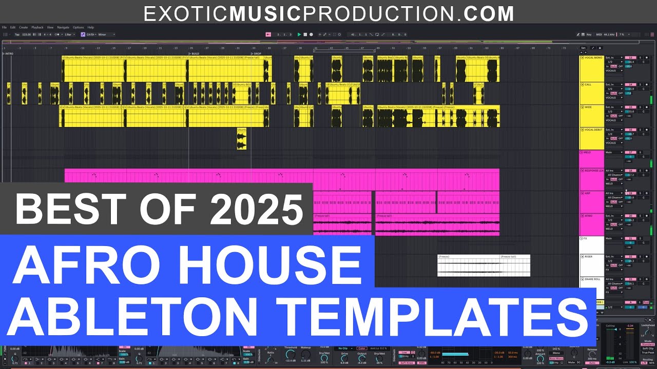 5 Best Afro House Ableton Live Templates of 2025 🔥 | Exotic Music Production