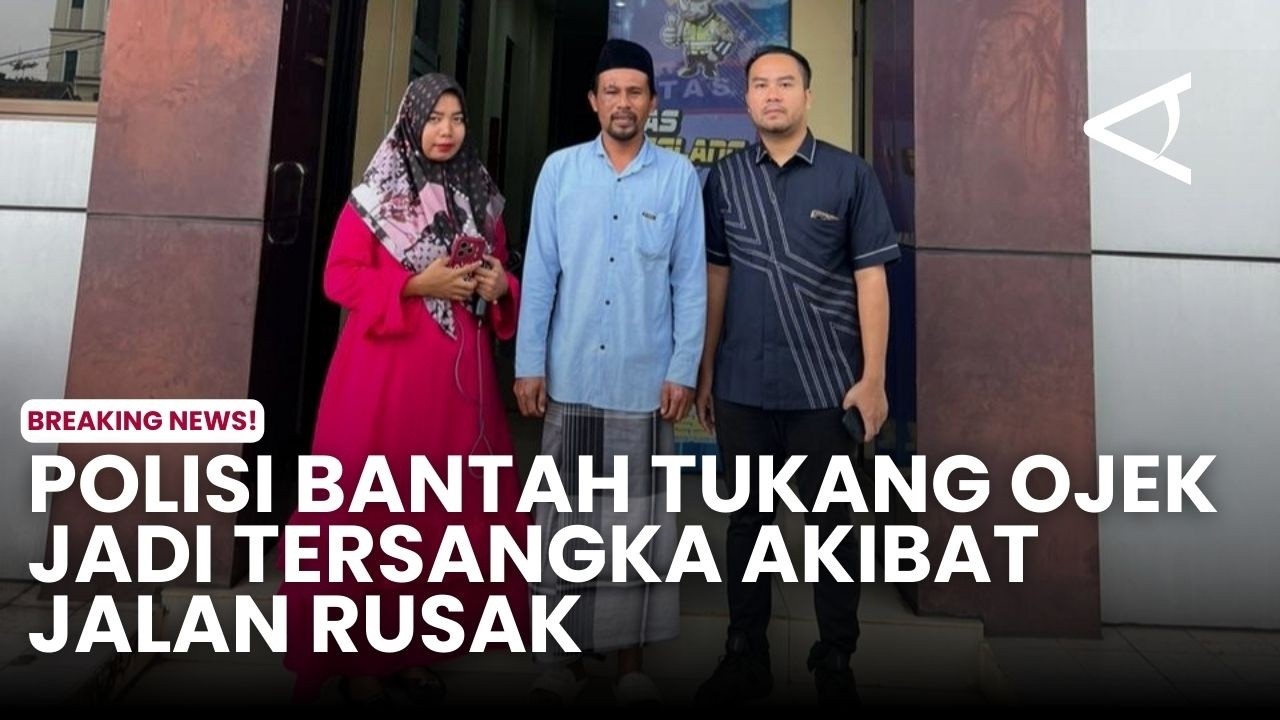 Polisi Bantah Tukang Ojek Jadi Tersangka Akibat Jalan Rusak