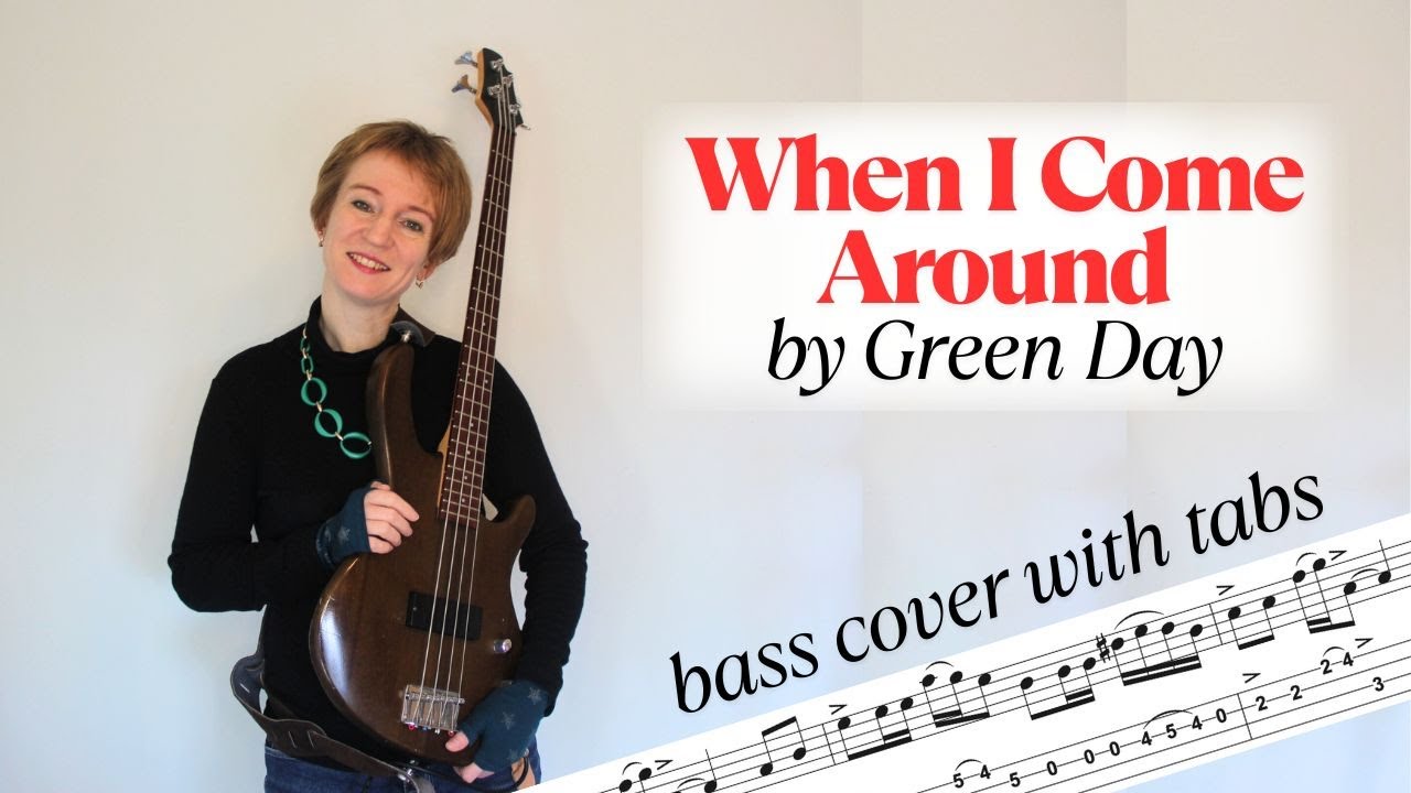 When I Come Around by Green Day / Bass Cover with tab