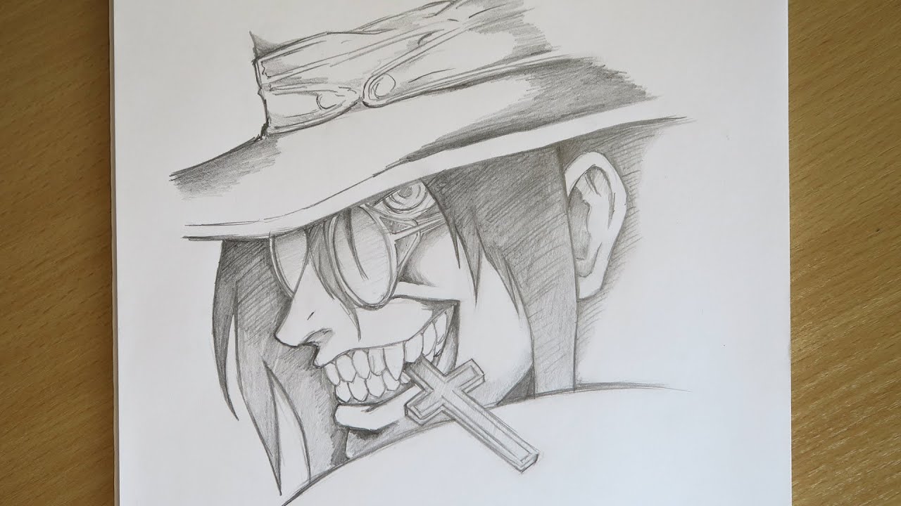 How To Draw Alucard | Anime Drawing Tutorial | Pencil Sketch Step By Step | Hellsing