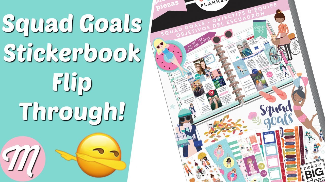 Happy Planner Squad Goals Sticker Book Flip Through! NEW *Spring 2018* Release