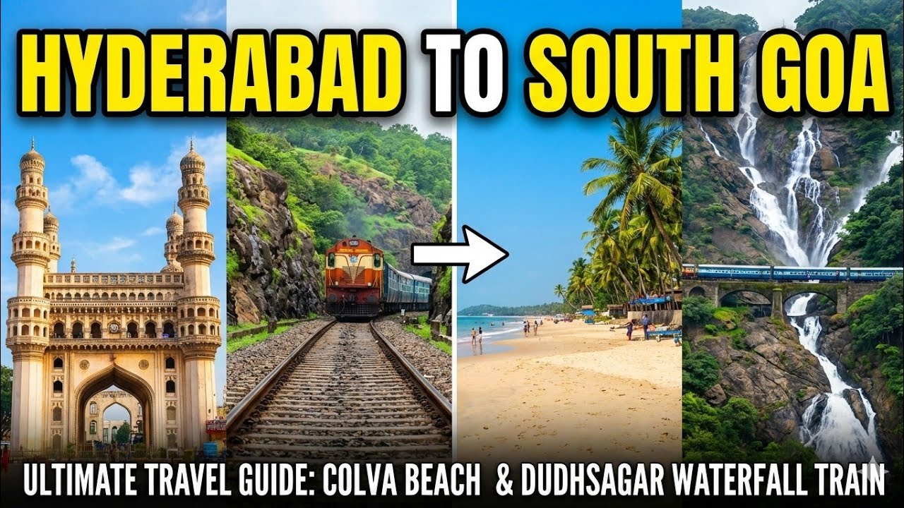Goa Complete Travel Guide | Train Journey | Dudhsagar waterfall | Clova Beach | South Goa  
