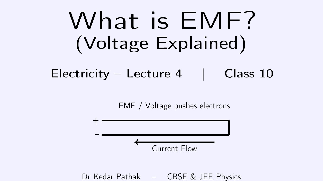 What is EMF Voltage Electricity Lecture 4  Class 10 Physics