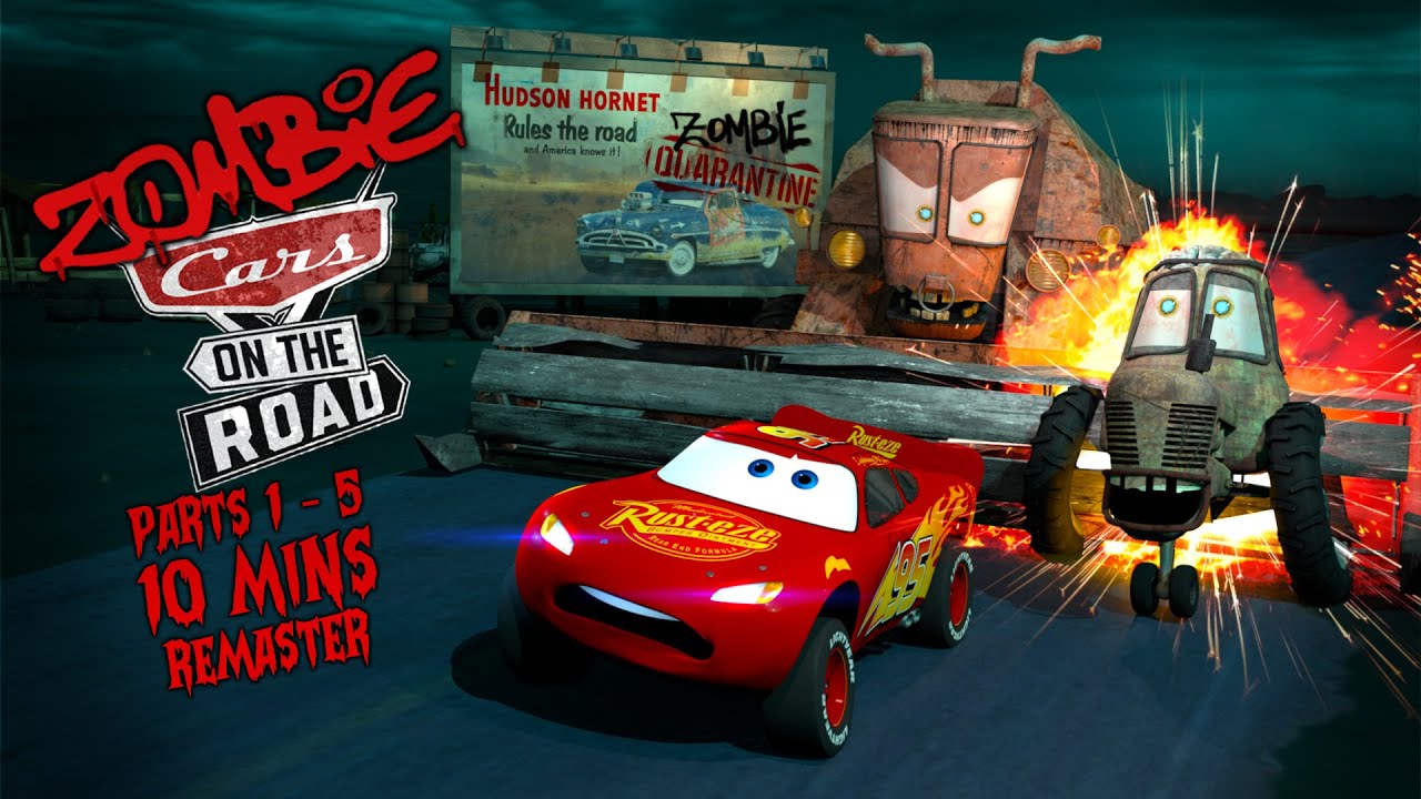 Zombie Cars On The Road 💀 Chapter 01 💀 Part 1 - Part 5 remastered and combined 💀  Zombie Tractors 🚜