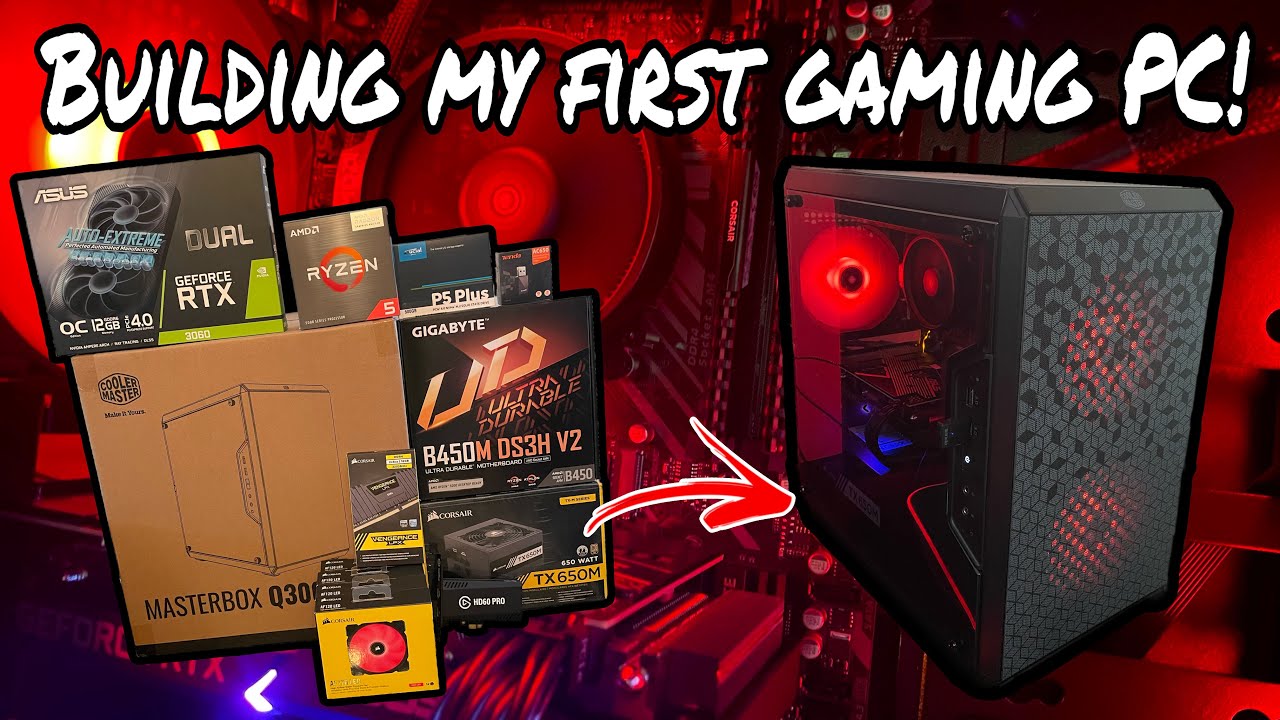 My first PC Build gaming/streaming pc q300l case ASUS RTX3060 AMD build! With @Banproof
