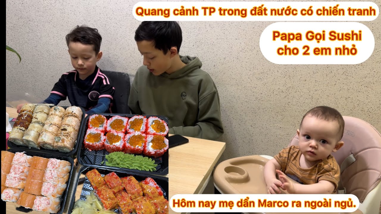 TP Trong Đất Nứơc Có Chiến Tranh 🇺🇦Dẩn Marco Ra Ngoài Đi Dạo/ Buổi Tối Của 3 Mẹ Con