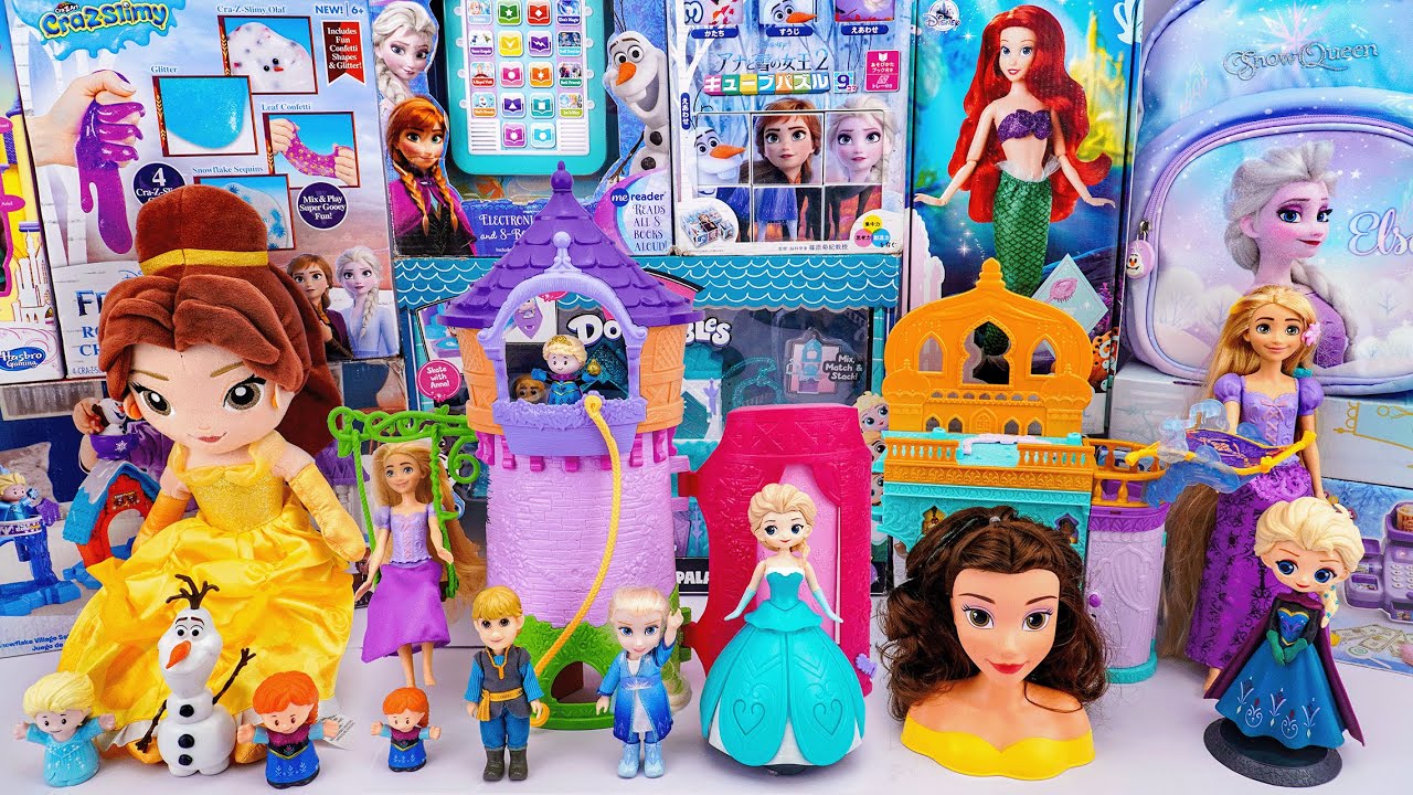 Unboxing Disney Frozen Toys Collection ASMR | Disney Princess Rapunzel's Full Tower Playset Review