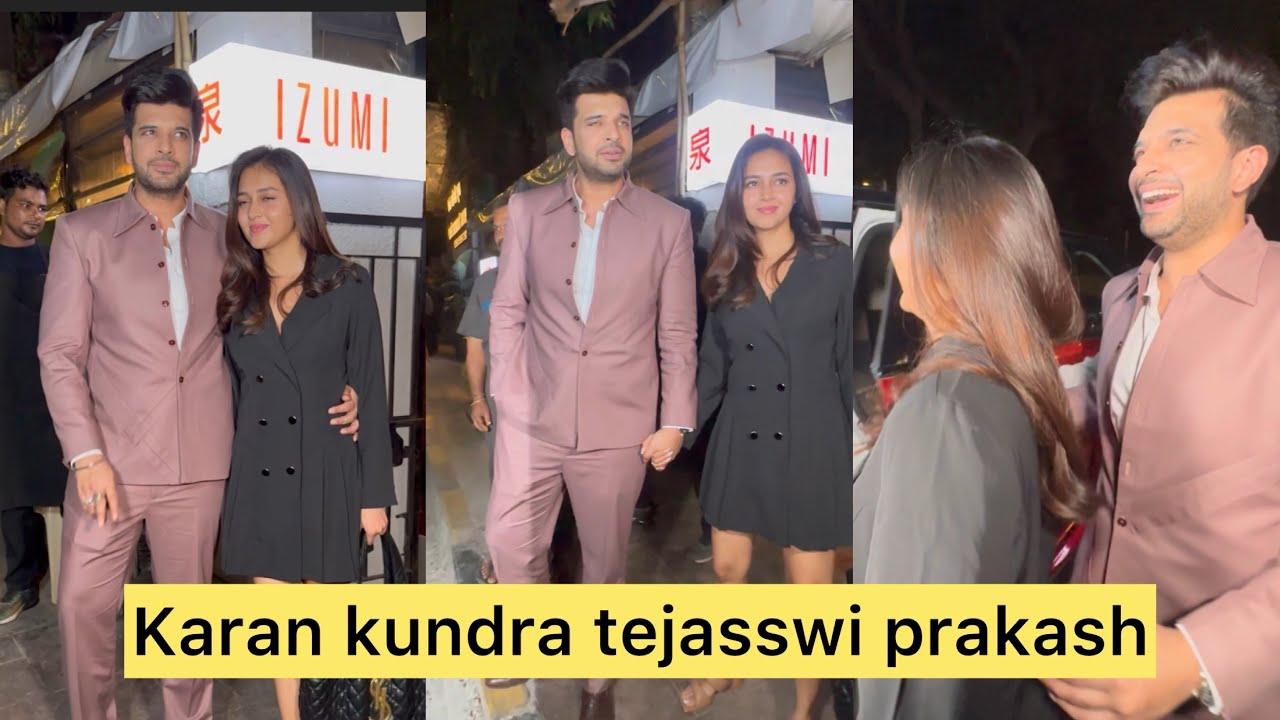 Karan kundra Tejasswi prakash Reaction on Rumour about breakup ?⬆️  At Restaurant in bandra 🥺😍