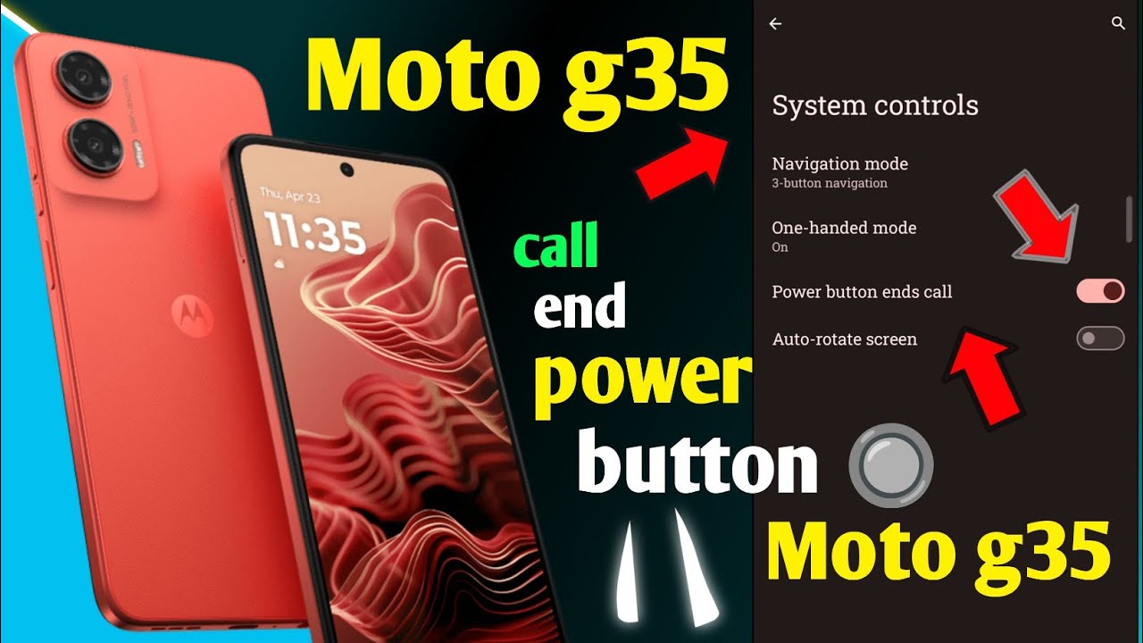 Moto g35 Power button ends call