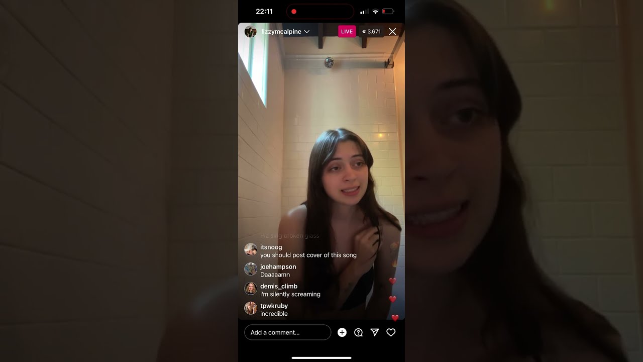 Lizzy McAlpine singing What Was I Made For (Billie Eilish cover) | livestream 27/08/23