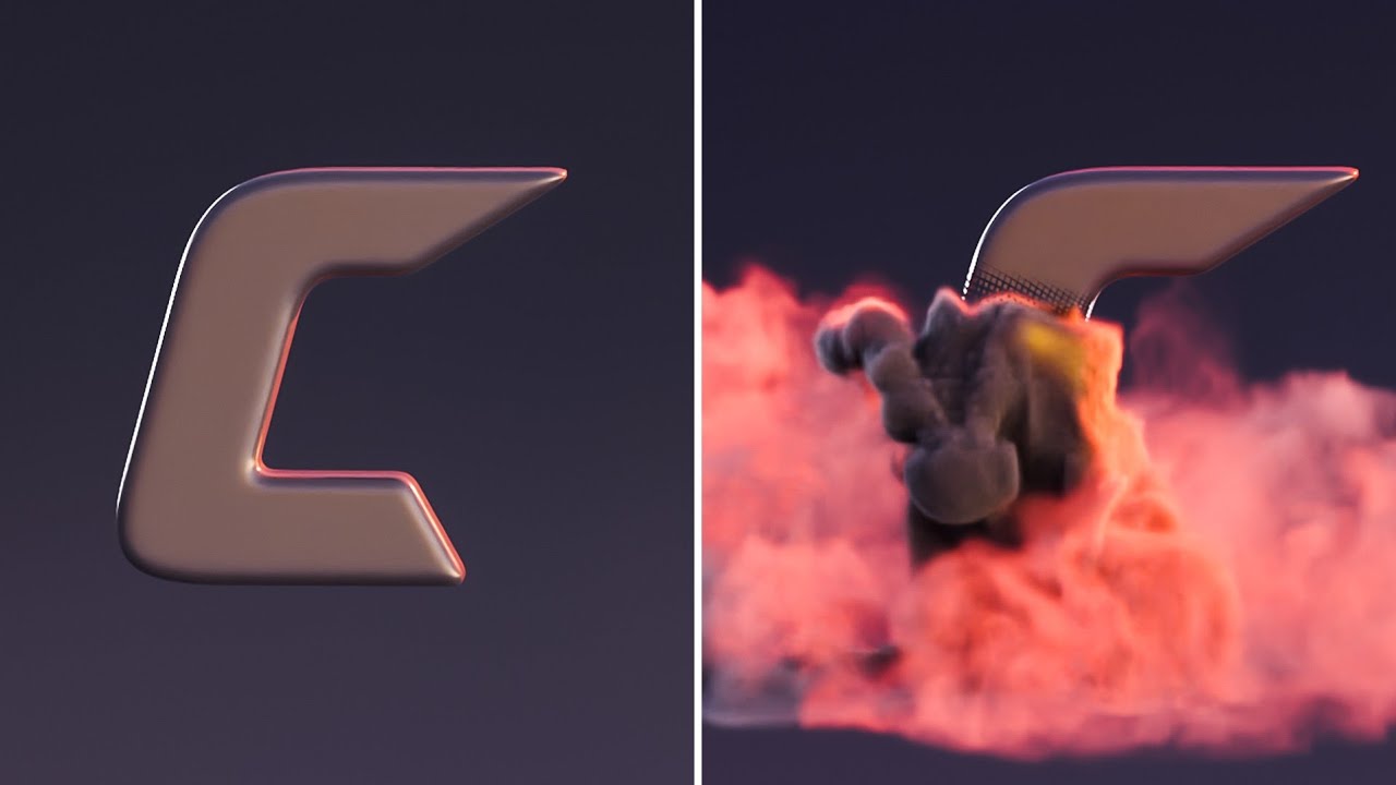 Анимация сжигание логотипа в Cinema 4D без плагинов. Pyro tag