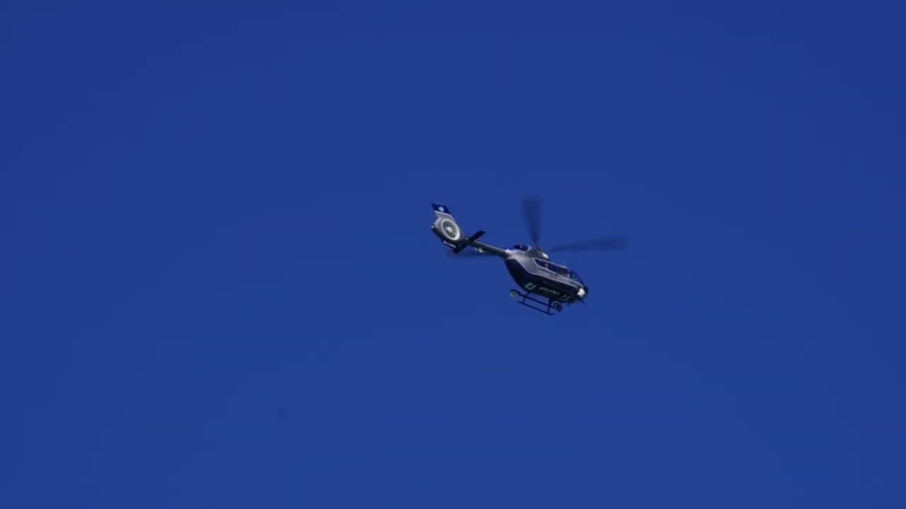 Police chopper over Haifa, Independence day #75 26.04.2023