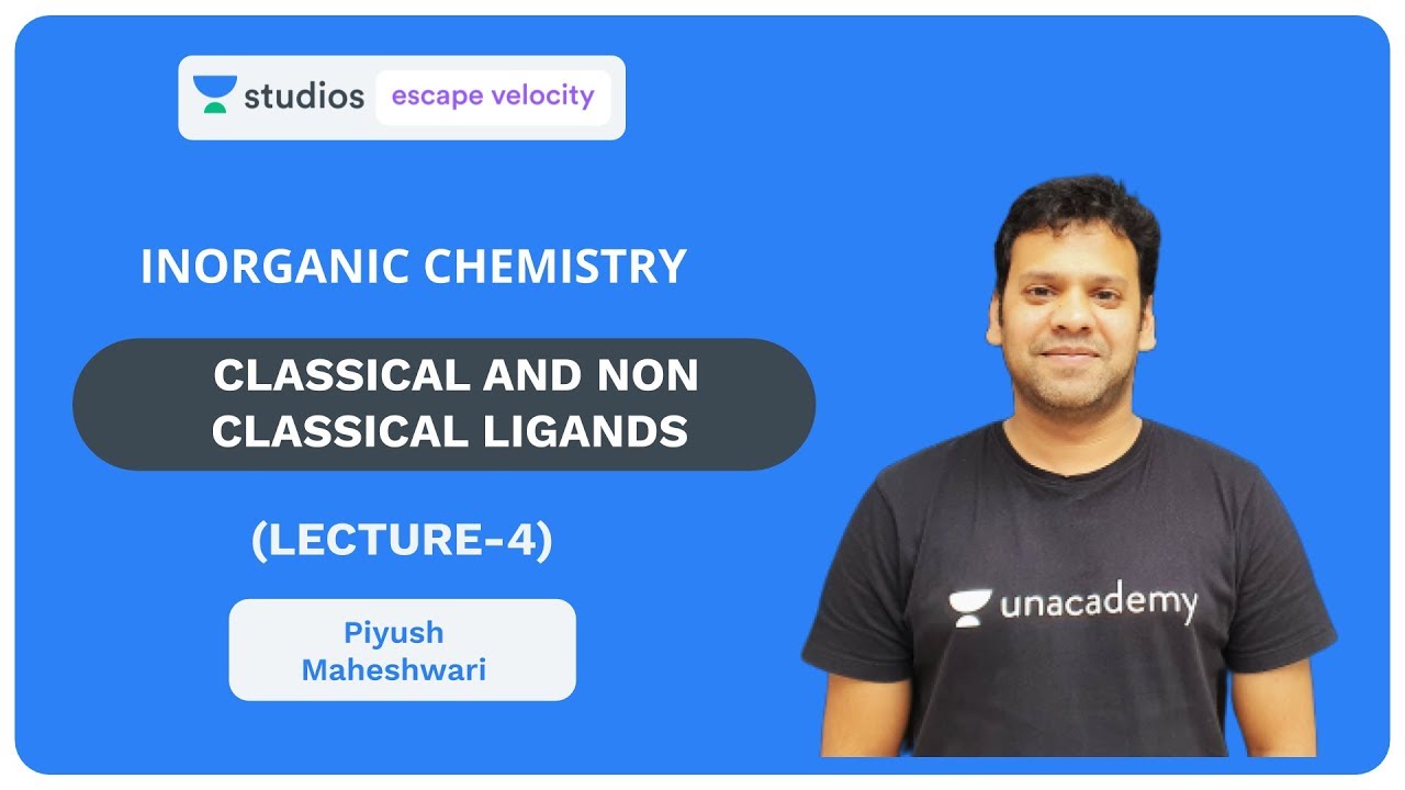 L4: Classical and Non Classical Ligands | Inorganic Chemistry (IIT-JEE) | Piyush Maheshwari
