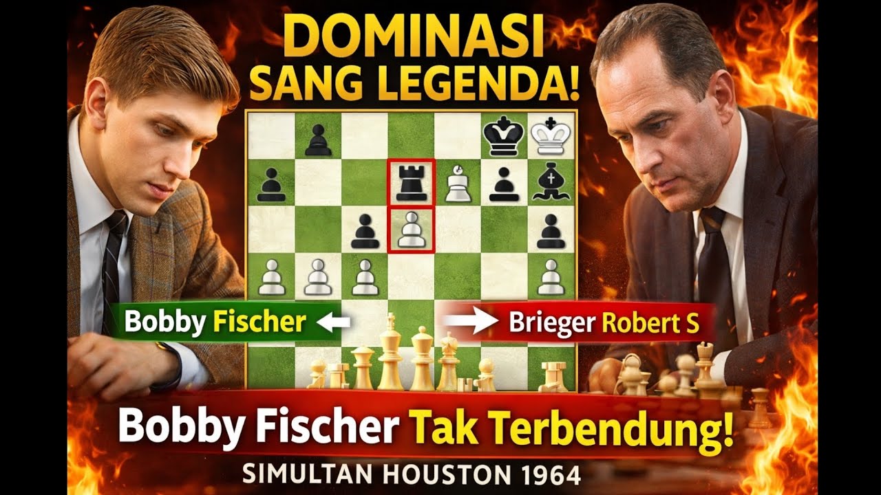 “Dominasi Sang Legenda: Bobby Fischer Tak Terbendung di Simultan Houston 1964”