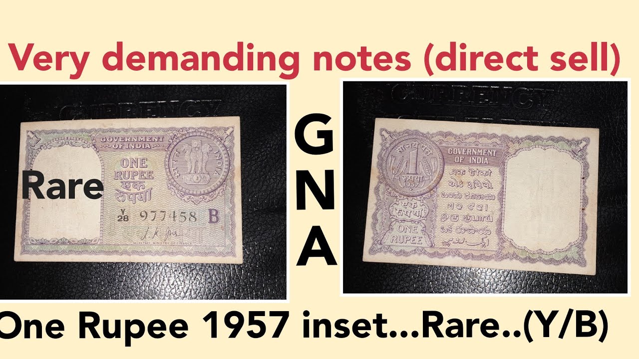 #One Rupee year 1957 issue notes|#very demanding one Rupee Rare notes|#gna_collection|#Rare notes|