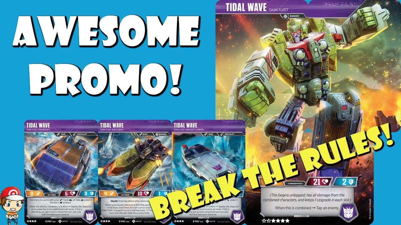 Awesome New Transformers TCG Promo Breaks the Rules! Tidal Wave! (Also Arcana)