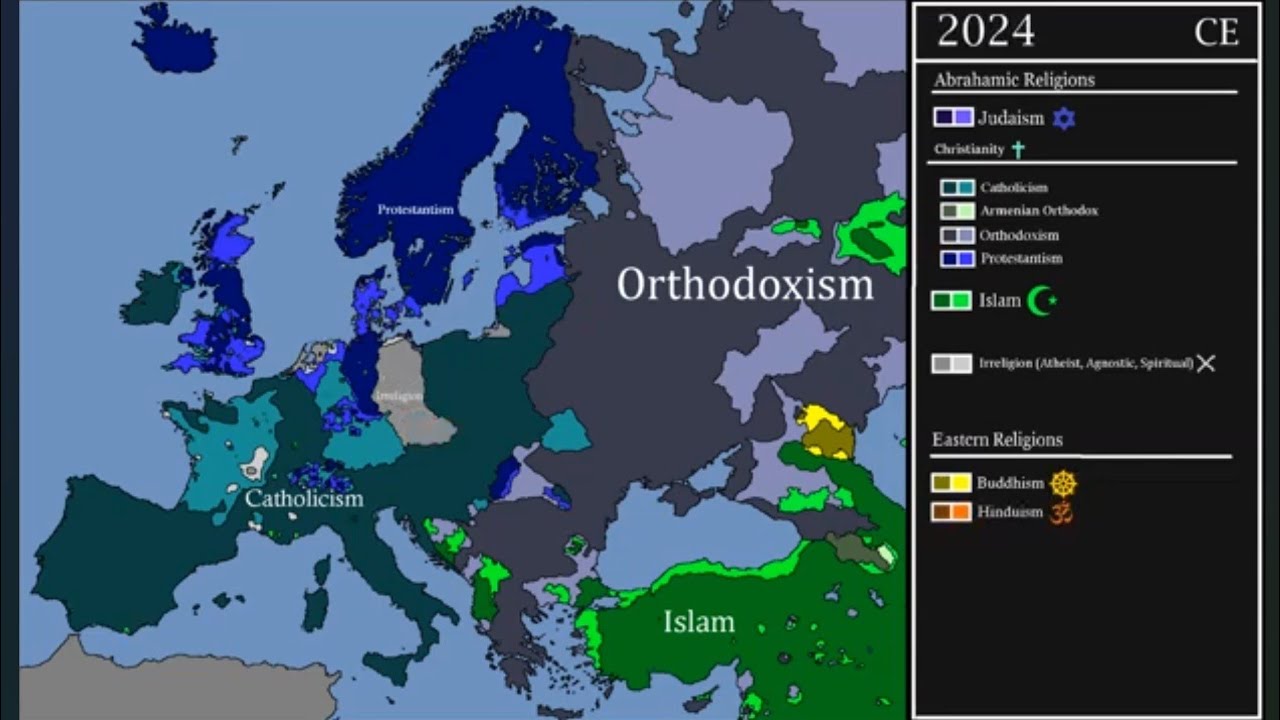 History of Religion in Europe Every Year 600 BCE - 2024 CE // Anthrosapien (Re-upload)