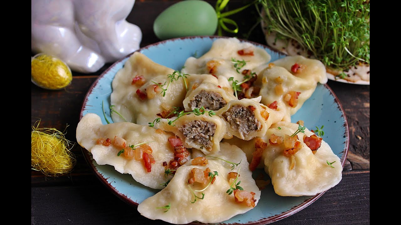 PIEROGI WIELKANOCNE Z BIAŁĄ KIEŁBASĄ  #pierogi #wielkanoc #obiad