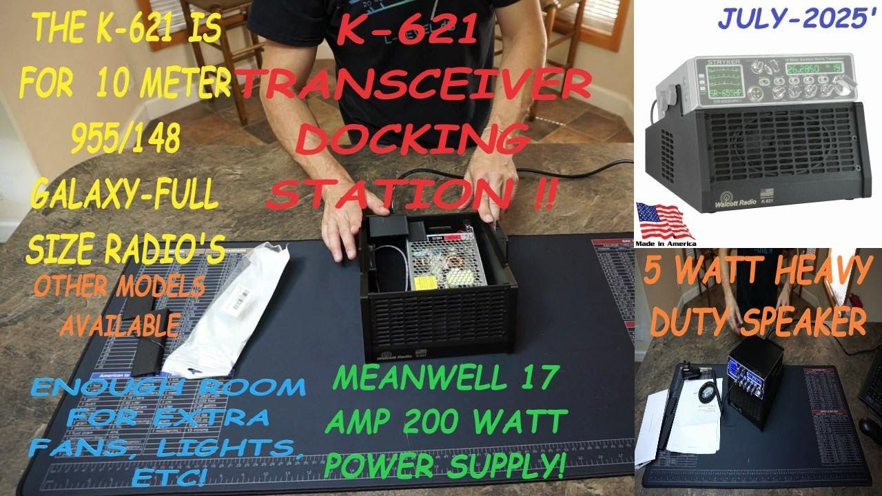 C.B./10 Meter Radio K-621 Transceiver Docking Station - Un Box/Quick Test.