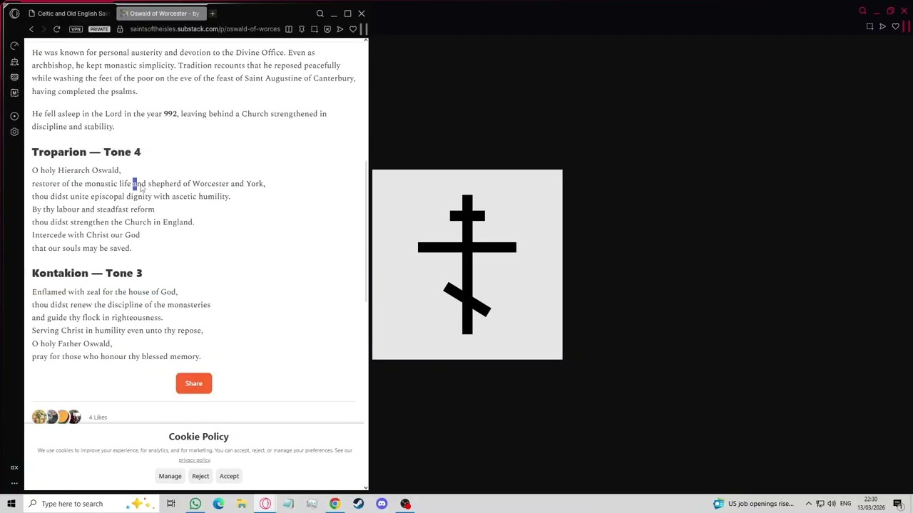 Reading 28th February Saints of the British Isles (St Oswald of Worcester is commemorated today!)