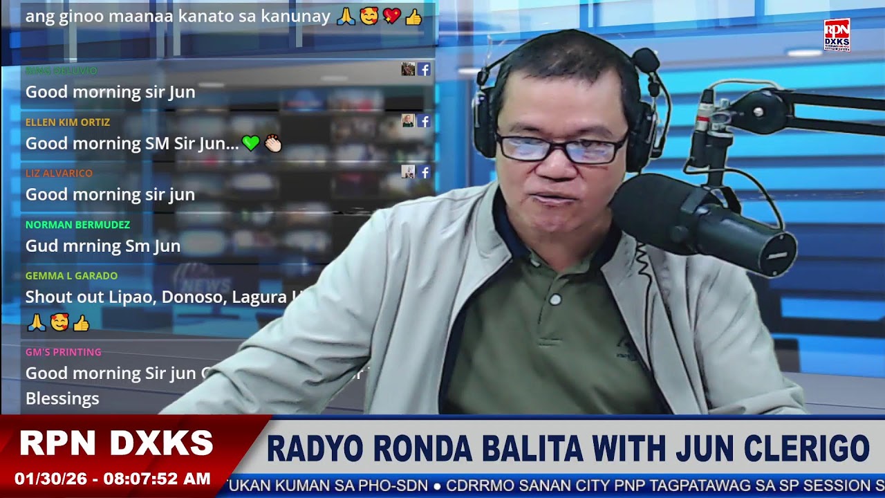 RADYO RONDA BALITA with Jun Clerigo @ DXKS Surigao | January 30, 2026