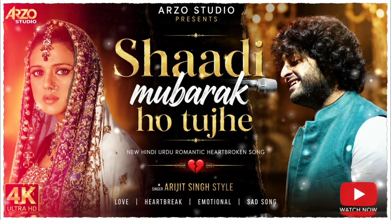 Shaadi Mubarak Ho Tujhe 💔 | Hindi Urdu New Romantic Heartbroken Song 2026 | Arzo studio