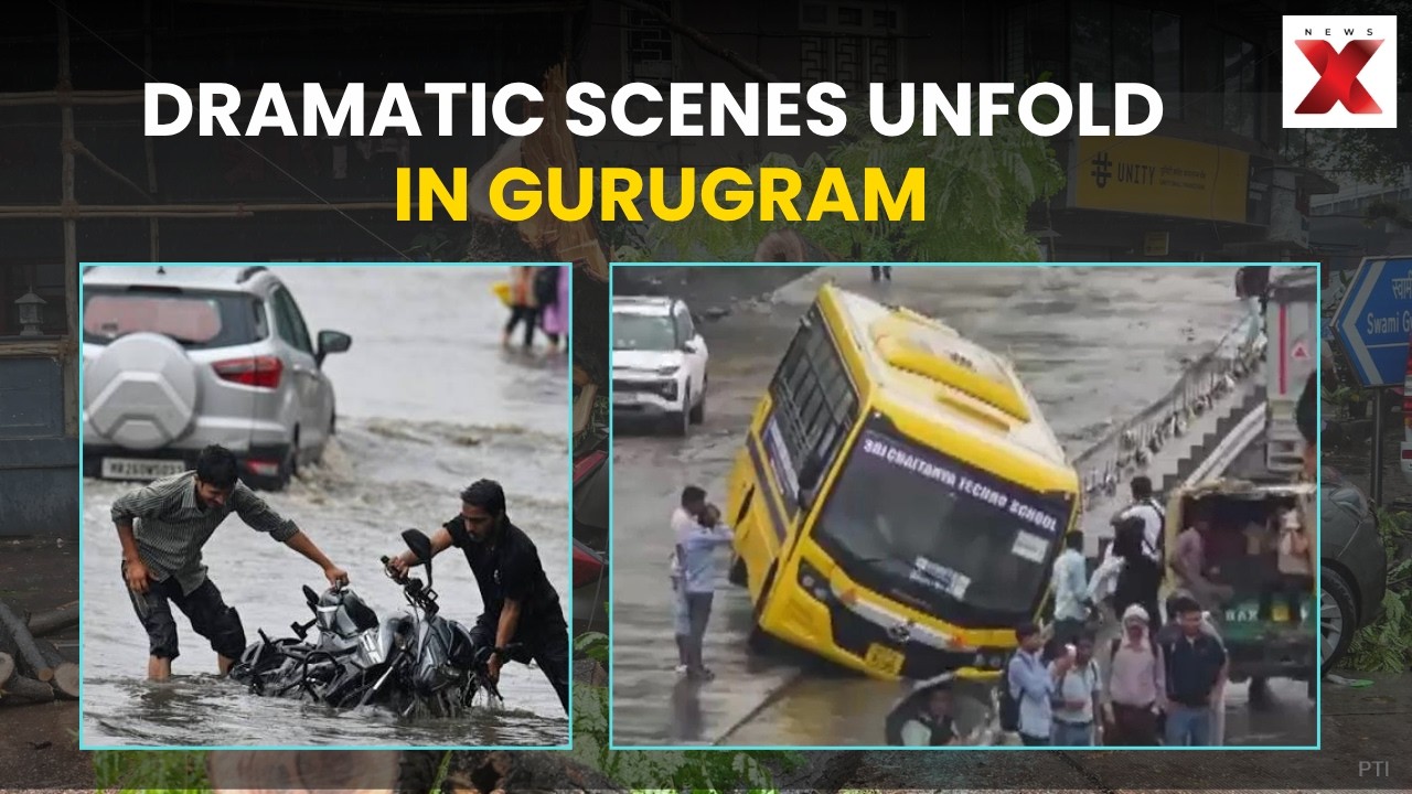 Delhi-Ncr Rain Havoc: Dramatic Scenes Unfold as Roads Turn Into Rivers After Heavy Rain | NewsX