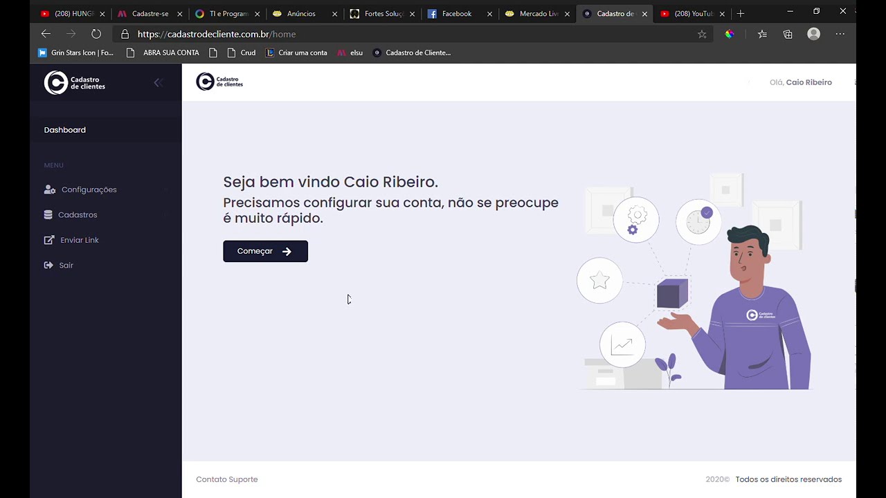 [Tutorial] 2 - Como configurar minha conta do cadastro de clientes grátis 2020