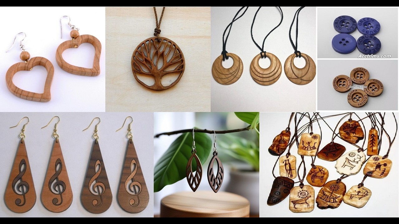 Handcrafted Wooden Jewelry & Decorative Embellishments