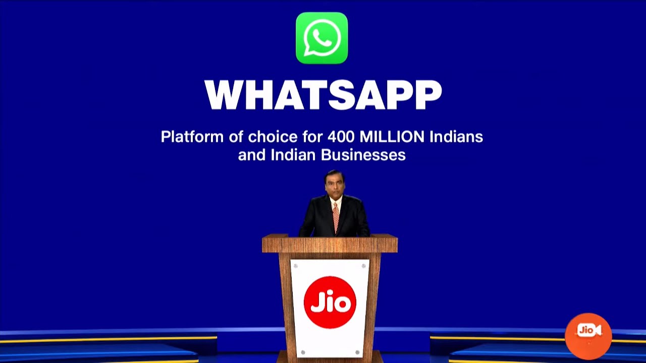 Mr. Mukesh Ambani Speaks at RIL AGM 2020 on JioMart working with Whatsapp