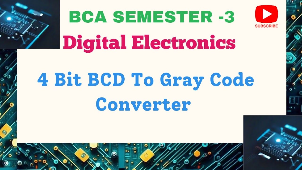 4 Bit BCD To Gray Code Converter | Binary To Gray Code | Circuit Diagram