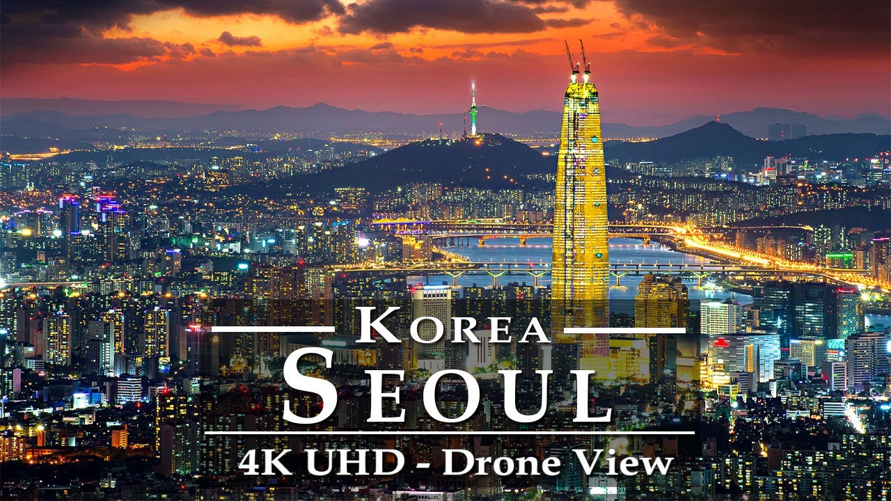 Seoul 🇰🇷 Korea by Drone (4k UltraHD) | Stunning Skylines from Capital of South Korea - Soul Korea
