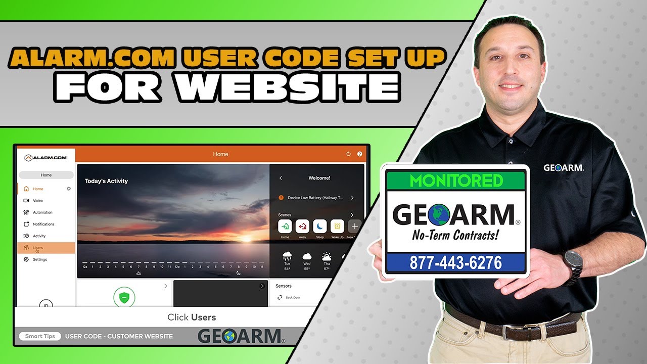 Alarm.com User Code Set Up for Website