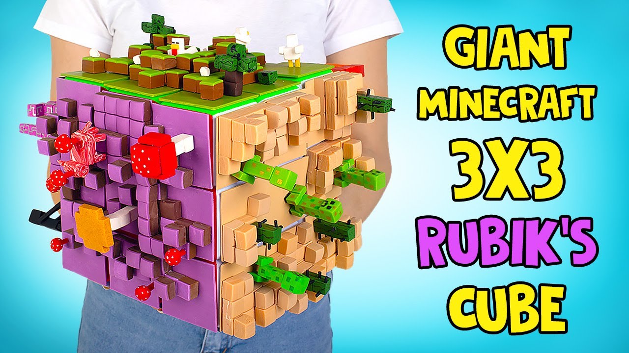 Transformation Of Ordinary Rubik's Cube Into Minecraft Cube!