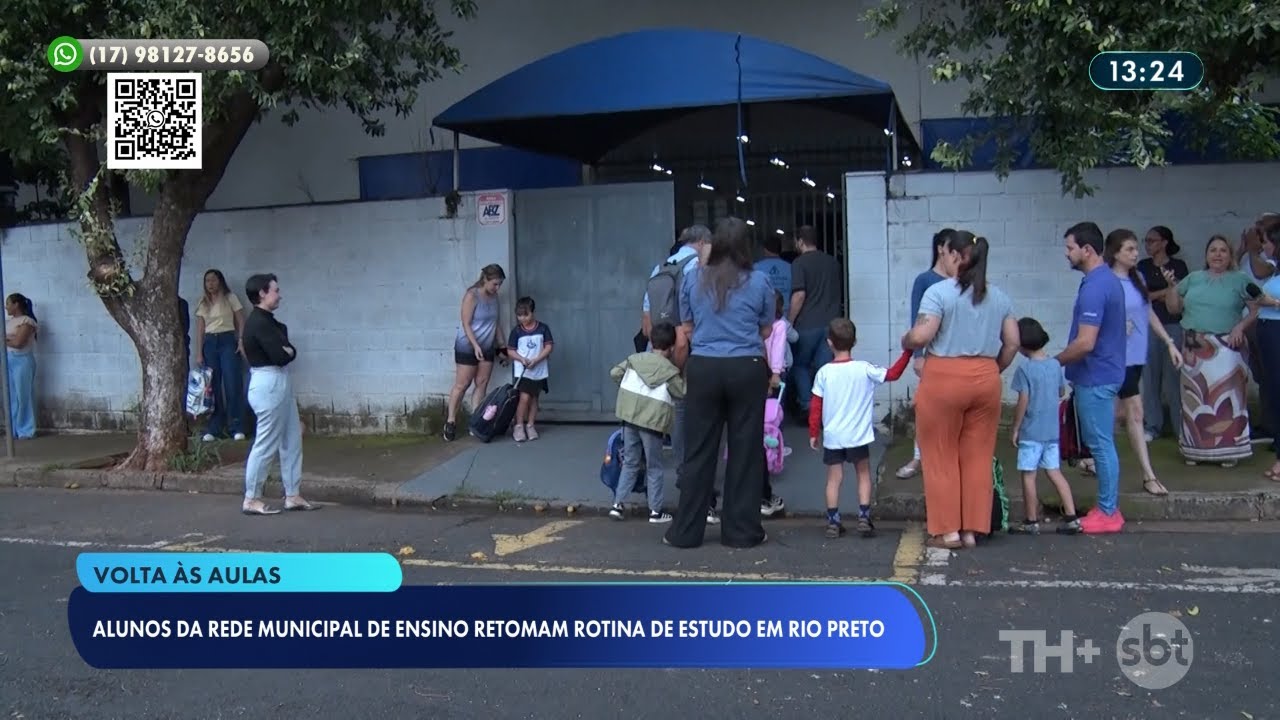 Dia de volta às aulas na rede municipal de ensino em Rio Preto