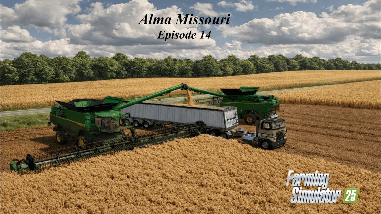 Finishing BIG BARLEY HARVEST, Mowing GRASS, Selling SILAGE | Alma Missouri | FS25 | Episode #14